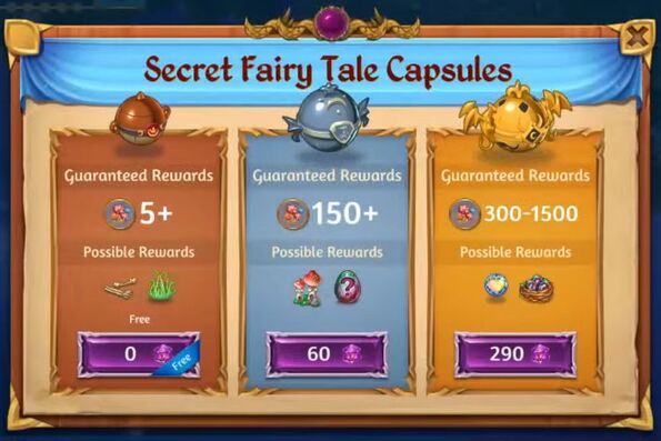 Secret fairy tale capsules