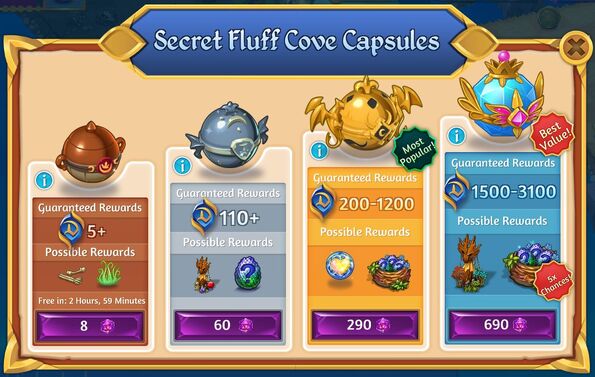 Secret 5th fluff cove capsules