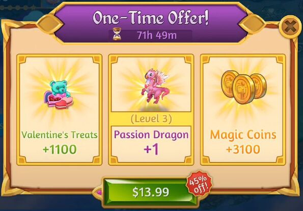 2nd valentine's day one time offer