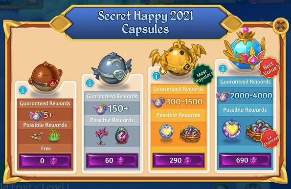 Secret Happy 2021 Capsules