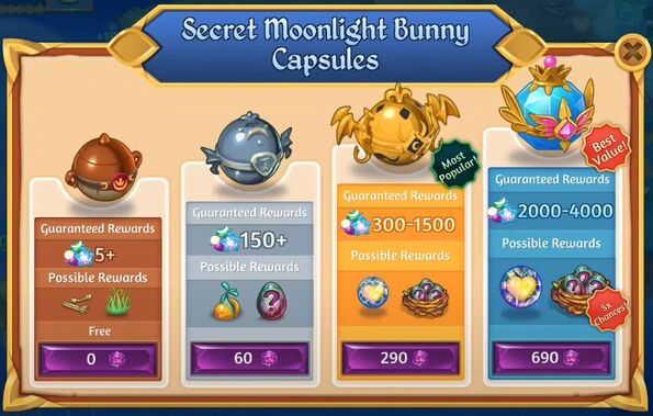 Secret 5th moonlight bunny capsules