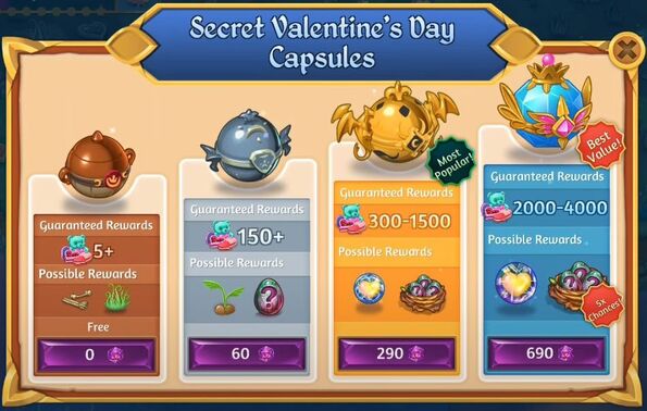 Secret 2nd valentine's day capsules