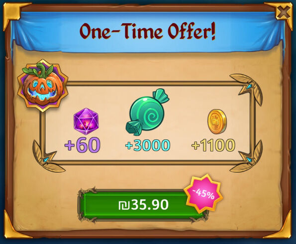 Halloween One Time Offer