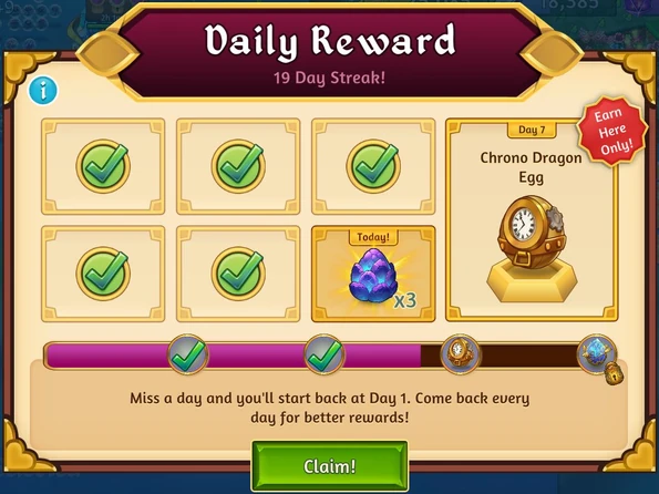 Daily reward example