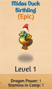 Midas Duck Birthling (Christmas version)