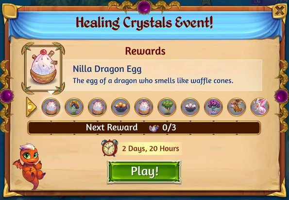 Healing crystals event rewards