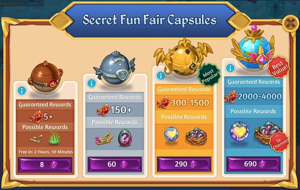 Secret 5th fun fair capsules