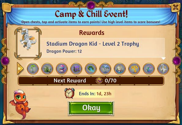 36th camp and chill rewards