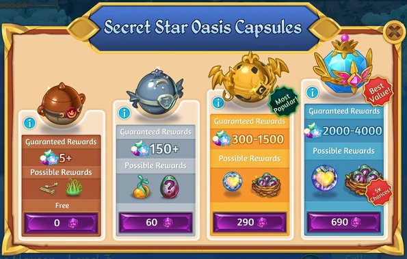 Star oasis capsules