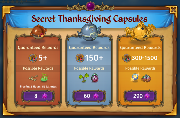 Secret Thanksgiving Capsules