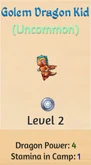 Golem Dragons 2 Golem Dragon Kid