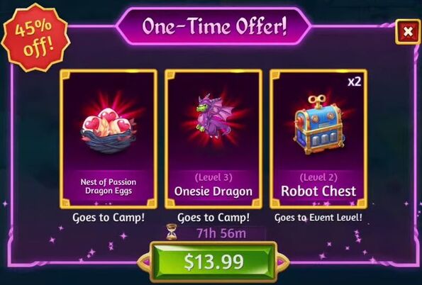 6th toys galore one time offer
