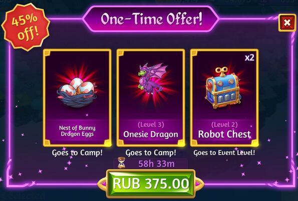 7th toy event one time offer