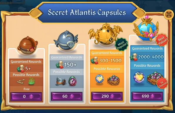 Secret 2nd atlantis capsules