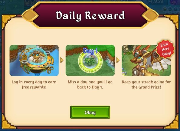 Daily reward description