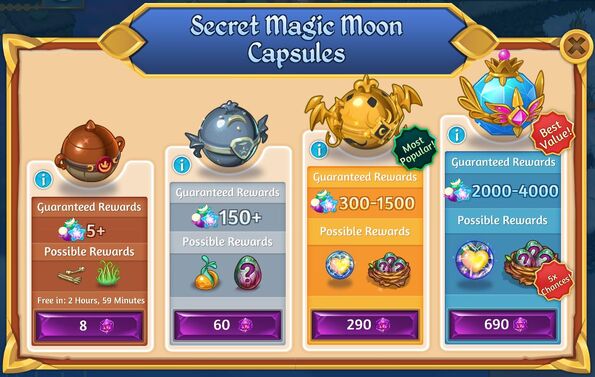 Secret 10th magic moon capsules