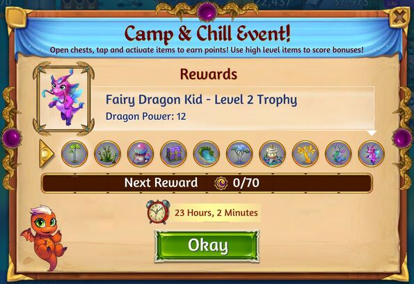 10th camp and chill rewards