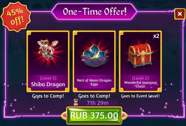 9th zen dragon one time offer