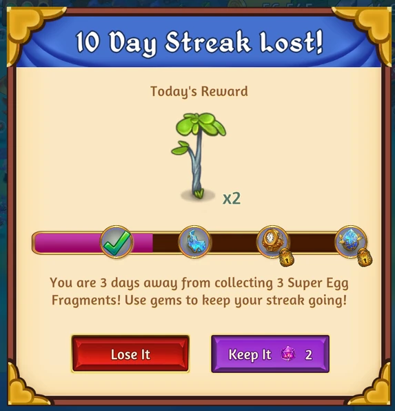 Streak lost