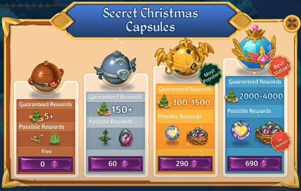 Secret 2nd christmas capsules