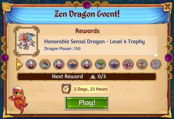 9th zen dragon rewards