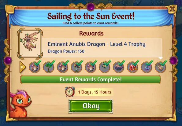 Sailing to the Sun Event Rewards