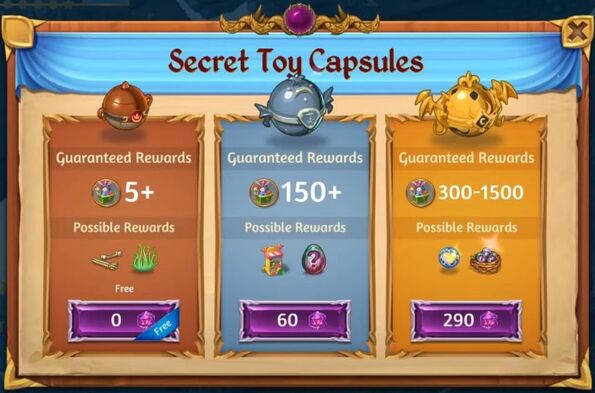 Secret 1st toy capsules