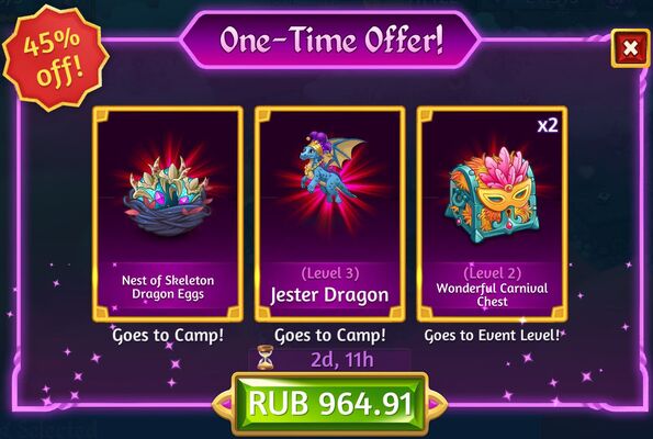 Jester fool's day one time offer