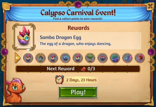 2nd calypso carnival rewards