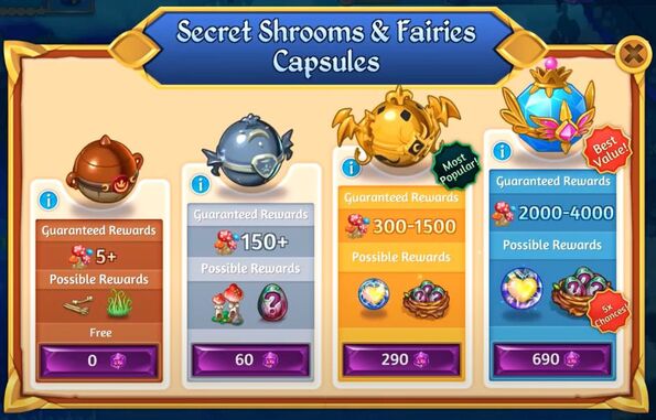 Secret 5 shrooms and fairies capsules
