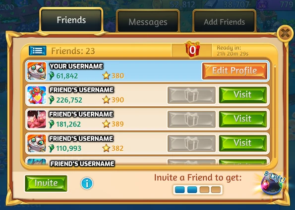 Friends list