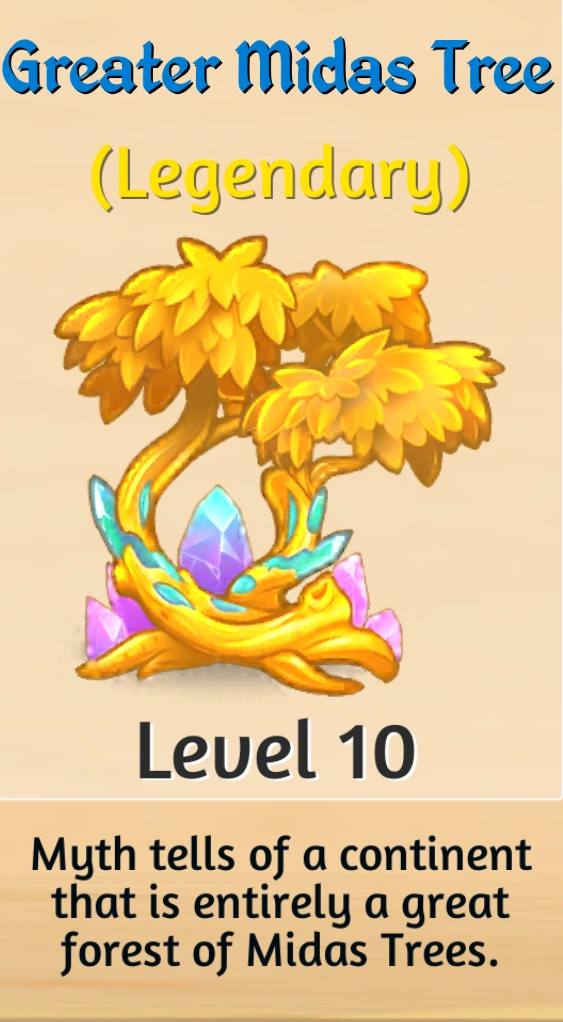 Greater Midas Tree Merge Dragons Wiki Fandom
