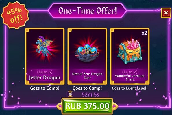 4th carnival one time offer
