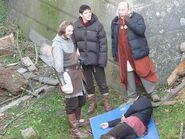Rupert Young Colin Morgan and Richard Wilson Behind The Scenes Series 4