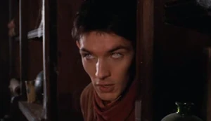 Merlin uses telekinesis.