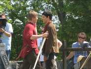 Bradley James and Colin Morgan Behind The Scenes Series 4