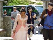 Bradley James Katie McGrath Angel Coulby and Colin Morgan Behind The Scenes