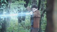 Merlin uses the Sidhe staff.