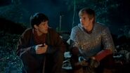 Arthur and Merlin discuss planning the attack