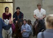 Angel Coulby Colin Morgan and Bradley James Behind The Scenes Series 5