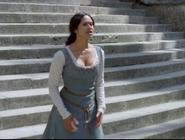 Guinevere in blue dress