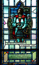 220px-Royal Military College of Canada memorial window to Ian Sutherland Brown Sir Lancelot whole armour of God