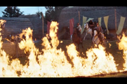 The fire spell that chases off the brigands