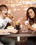 Bradley James and Angel Coulby