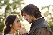 Gwen Angel Coulby and Gwaine Eoin Macken-1