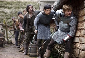 Merlin and Arthur in chain mail