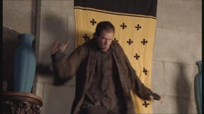 Jonas is hit by Merlin's spell.