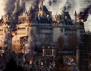 Merlin bbc season 3 camelot citadel burning siege