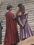 Alexander Vlahos Colin Morgan and Angel Coulby Behind The Scenes Series 5