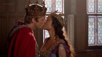 Arthur and Gwen Kiss for the first time as King and Queen